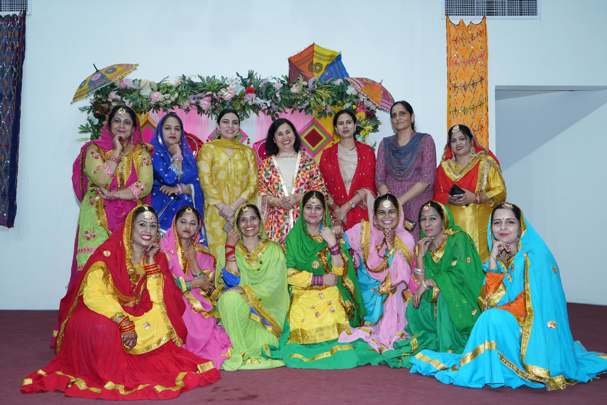 Teej festival celebrated by women staff of Punjab School Education Board.